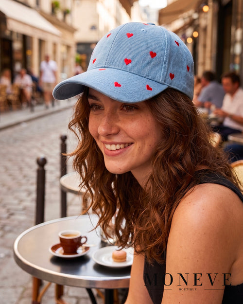 Czapka Bejsbolówka „Sweet Hearts” – Błękitny Jeans