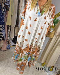 Sukienka maxi z tropical printem w stylu śródziemnomorskim — widok 2