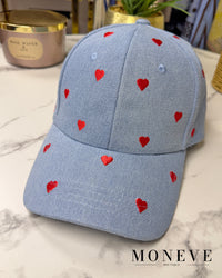 Czapka Bejsbolówka „Sweet Hearts” – Błękitny Jeans — widok 2