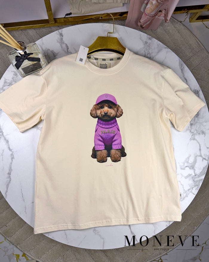 T-shirt Paris Poodle by Nooda – Twój Uroczy Basic — detal