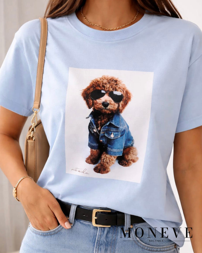 T-shirt Cool Dog by Nooda - Zabawny Akcent w Twojej Szafie — detal