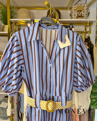 Letnia Maxi Sukienka w Paski - Wakacyjny Chic — widok 3