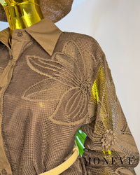 Komplet Ażurowy Mocha – Haftowana Elegancja — widok 5